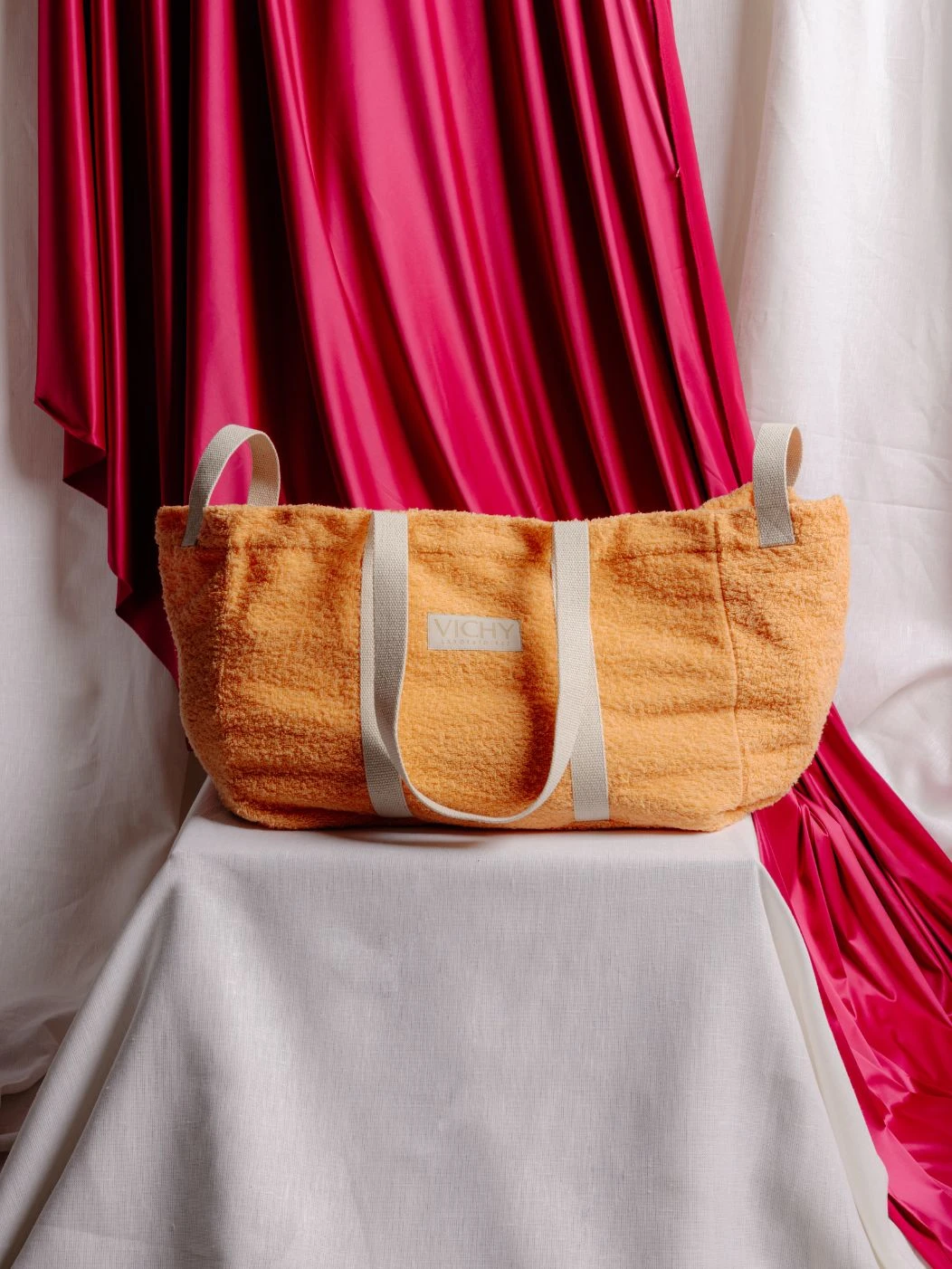 Carry shopper in spugna di cotone personalizzata vichy quid
