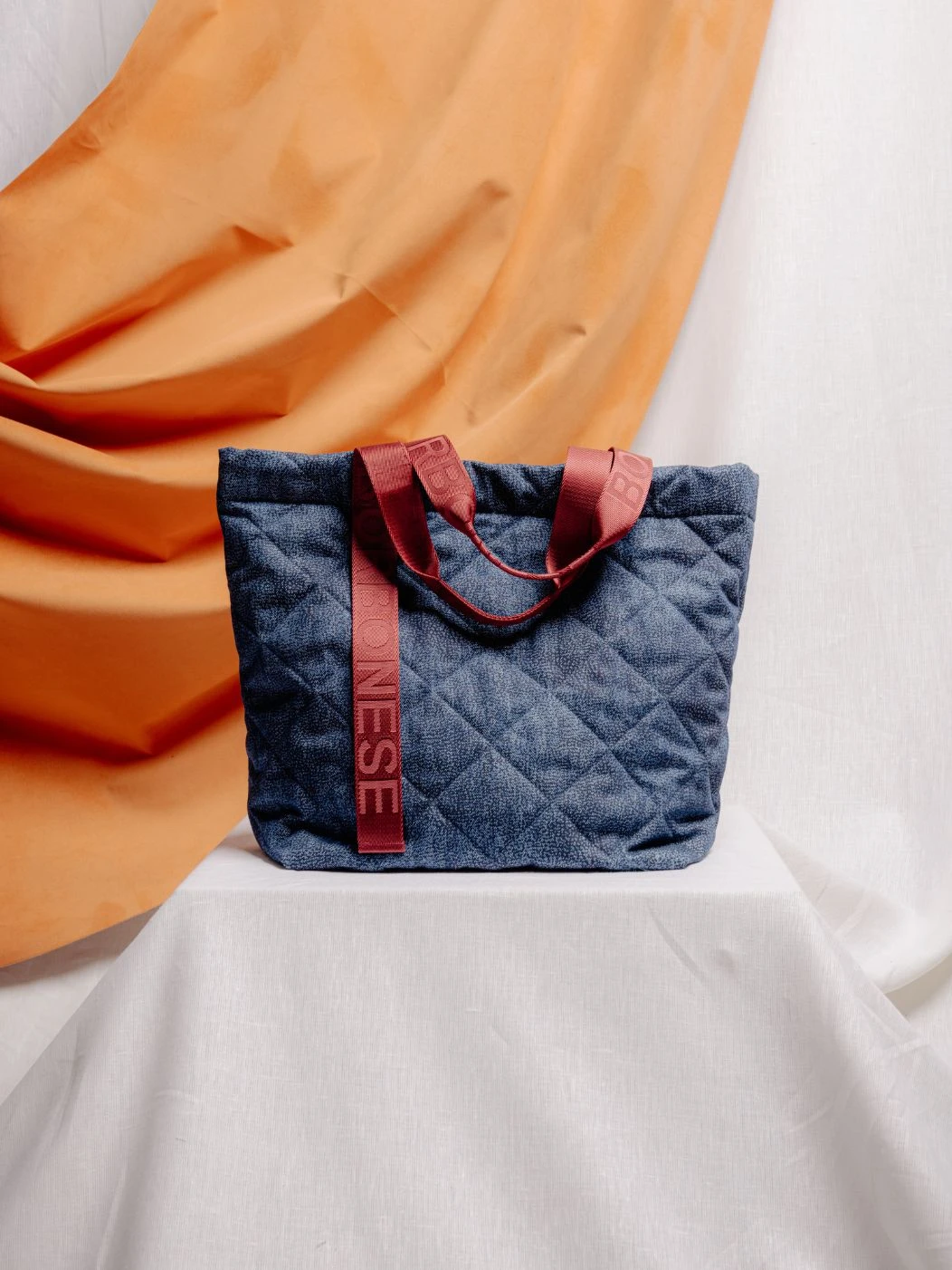 shopper in denim borbonese