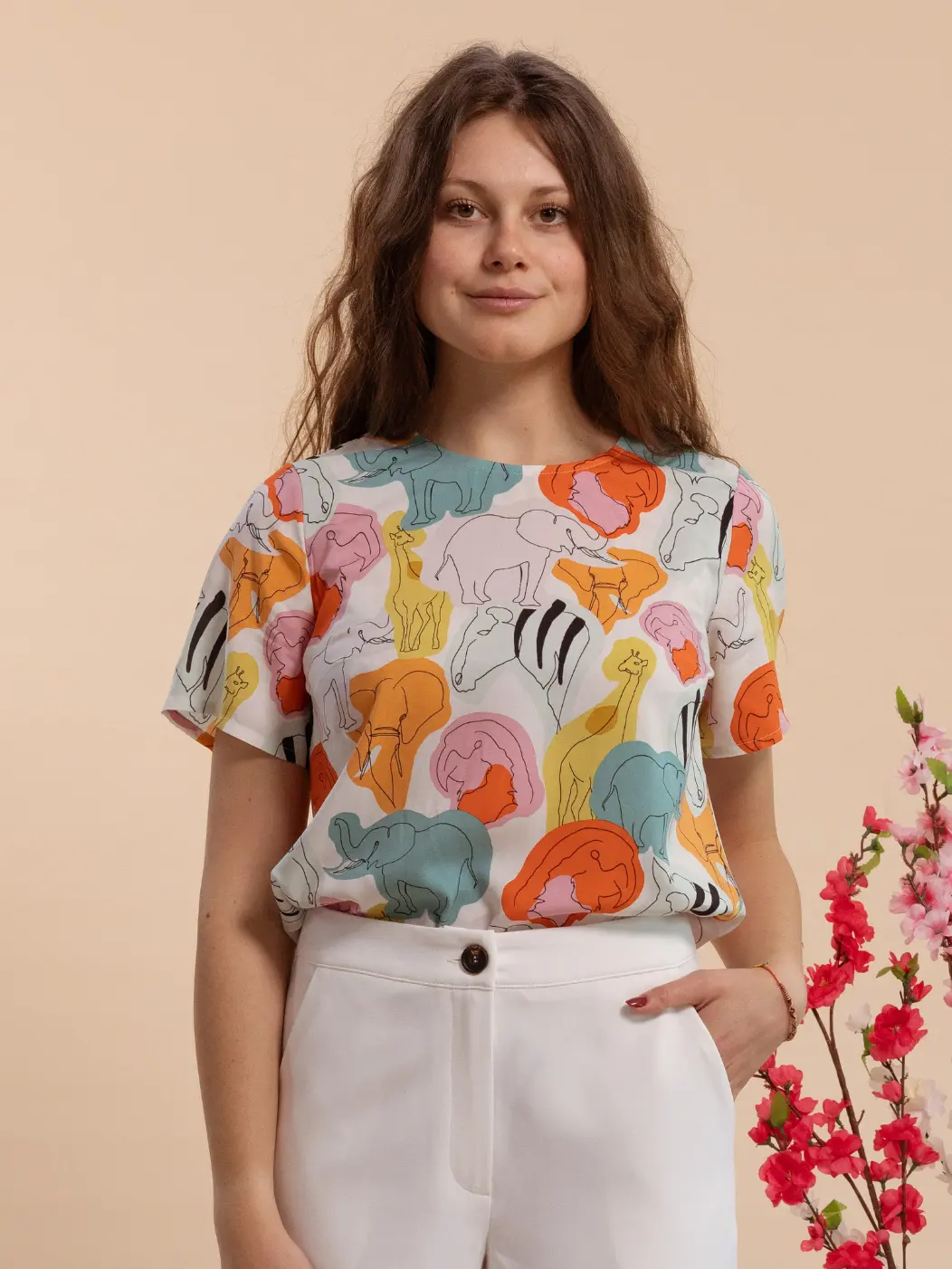 Blusa a maniche corte Fico