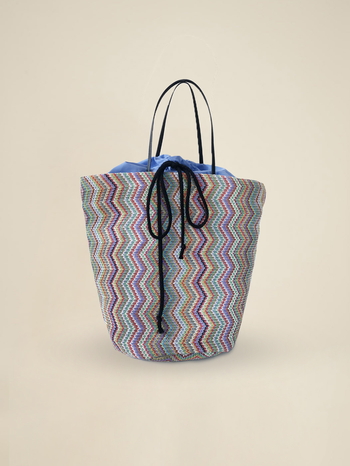 Pestrino, multicolor barbed handbag.